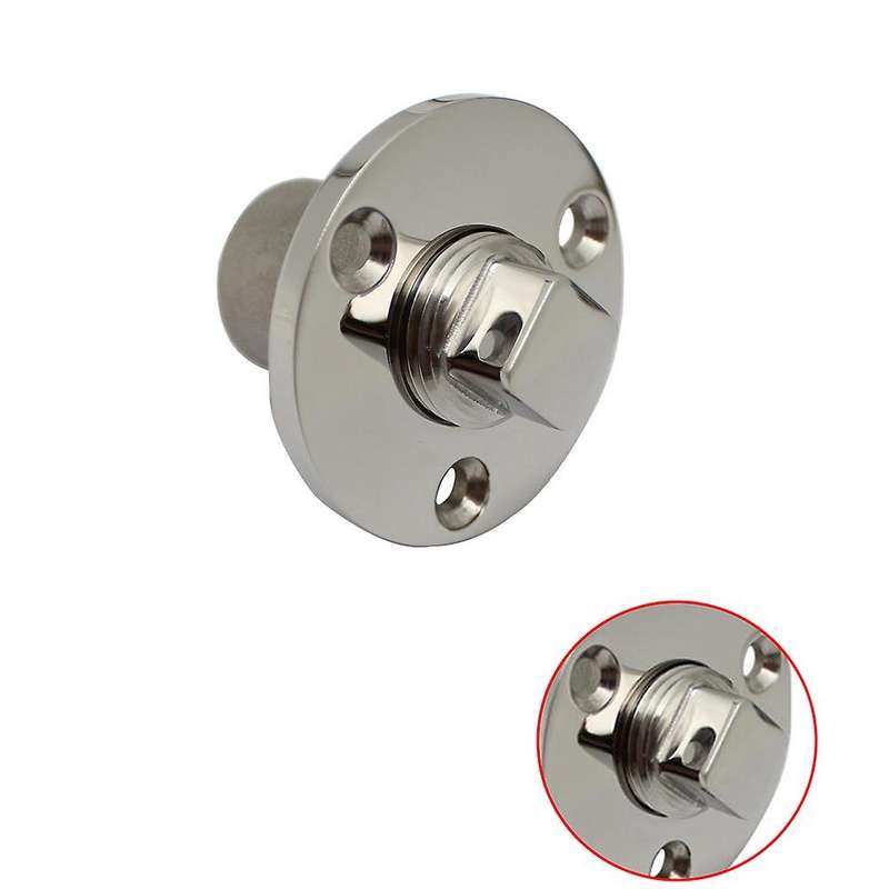 1PCS 1/2inch Polished Marine Boat Dinghy Garboard Drain Plug Bung Threaded Hardware