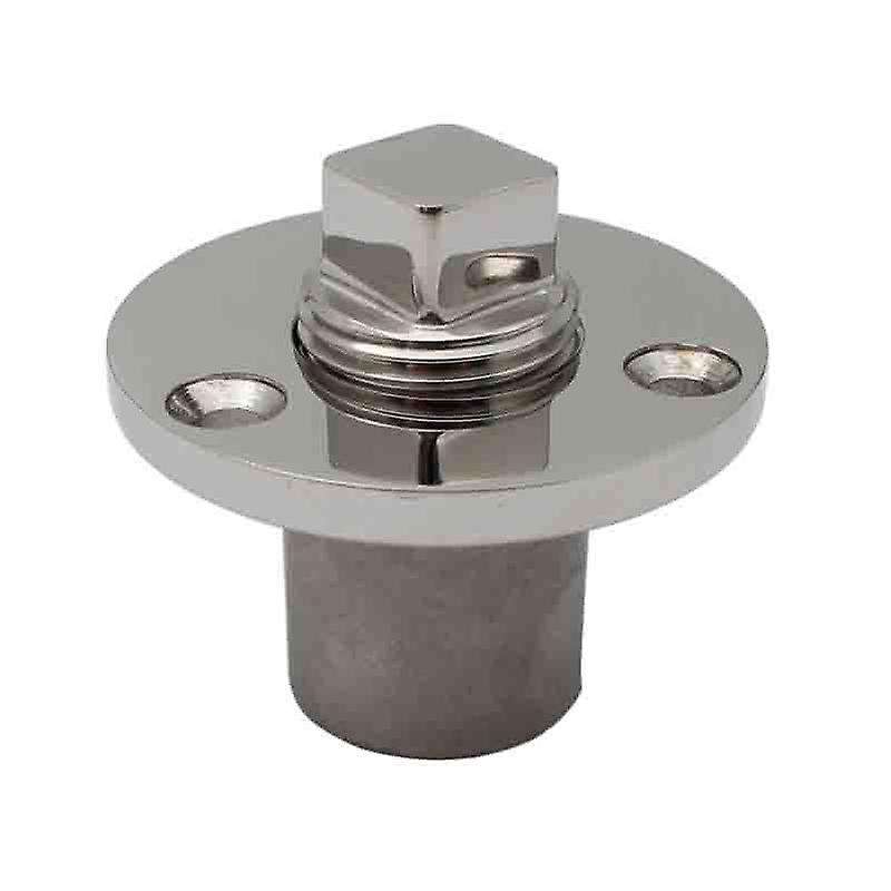 1PCS 1/2inch Polished Marine Boat Dinghy Garboard Drain Plug Bung Threaded Hardware