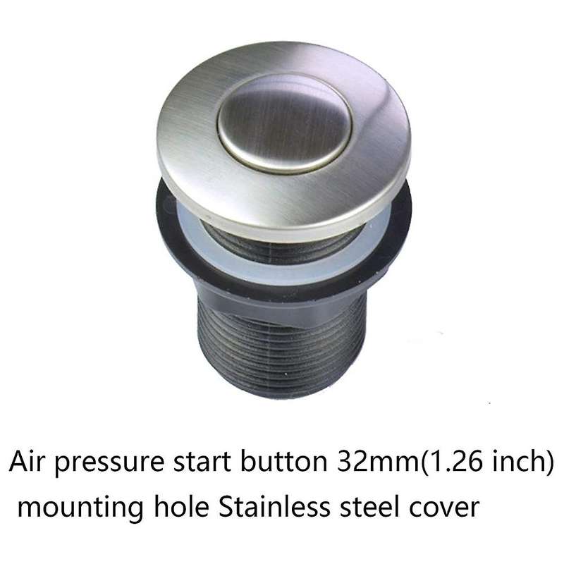 1Pcs 32mm / 1.26Inch Pool Pump Pneumatic Air Button Switch for Garbage Disposal Sink Top Air Actived