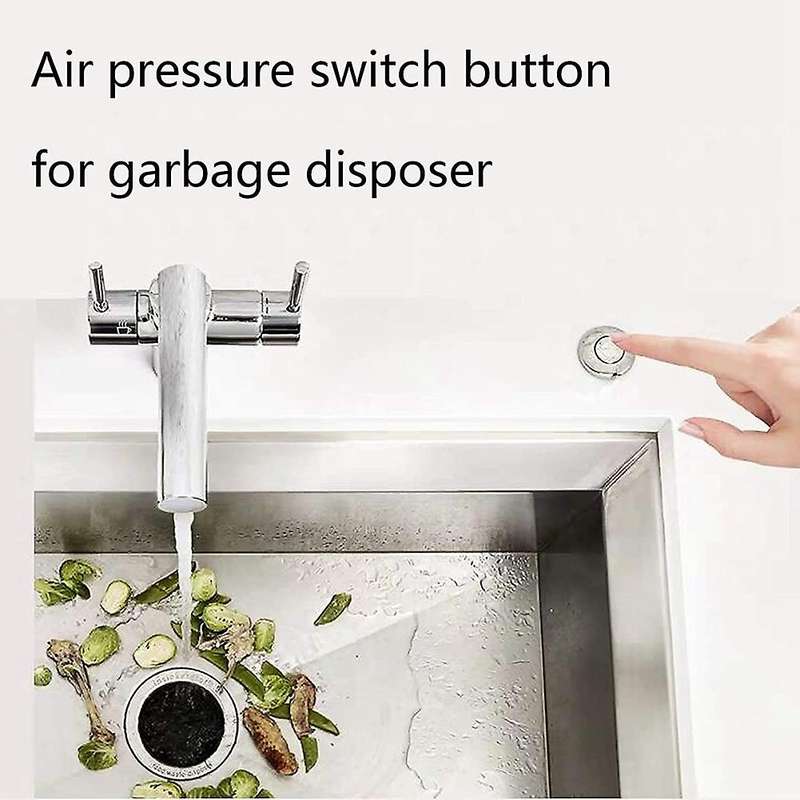1Pcs 32mm / 1.26Inch Pool Pump Pneumatic Air Button Switch for Garbage Disposal Sink Top Air Actived