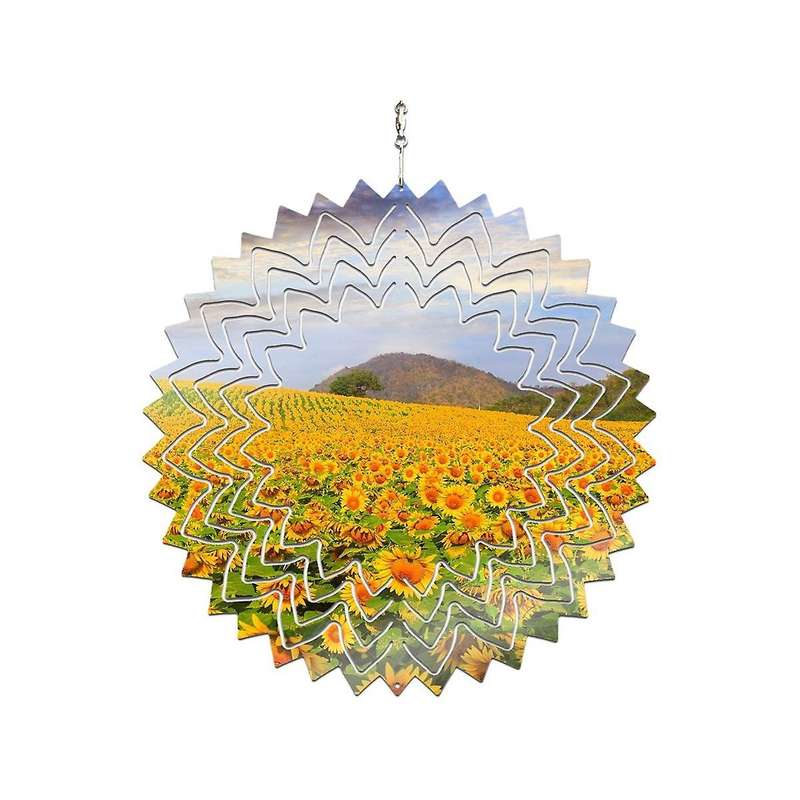 1pcs 8 Inch Sublimation Wind Spinner Blanks 3d Garden Wind Spinners Sublimation Blanks Double Sided