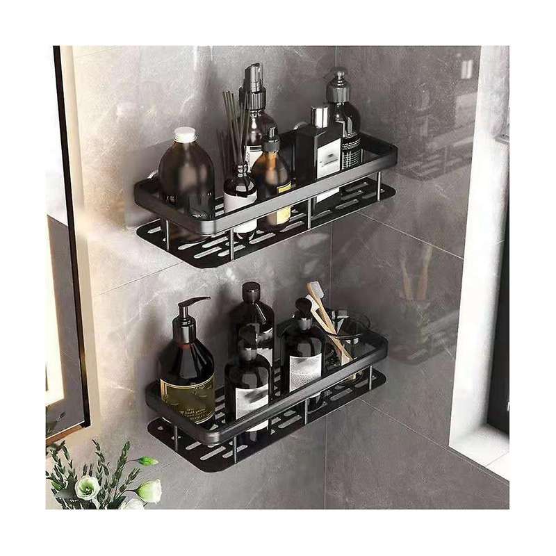 1Pcs Bathroom Shelves No-Drill Wall Mount Corner Shelf Shower Storage Rack Holder Toilet Makeup Org
