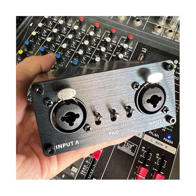 1pcs Audio Isolator Noise Reduction Filter Eliminates Current Noise Dual-channel 6.5 Xlr Mixer Audio
