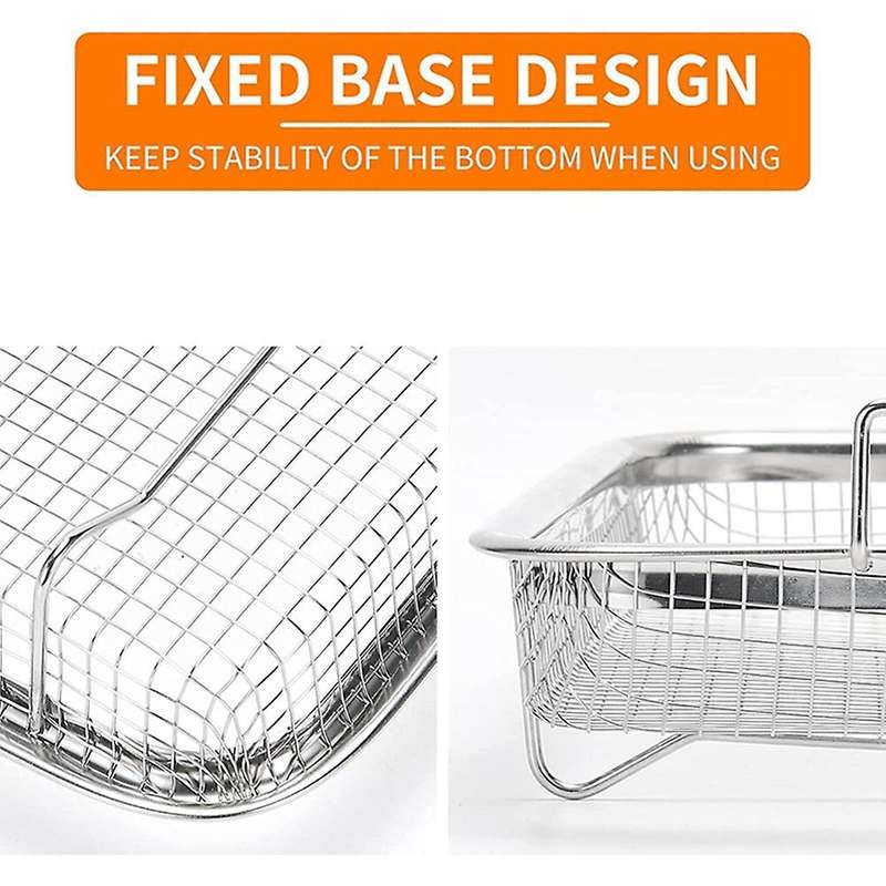 1Pcs Basket for , Stainless Steel Grill Basket, Non-Stick Mesh Basket, Tray Wire Rack Basket