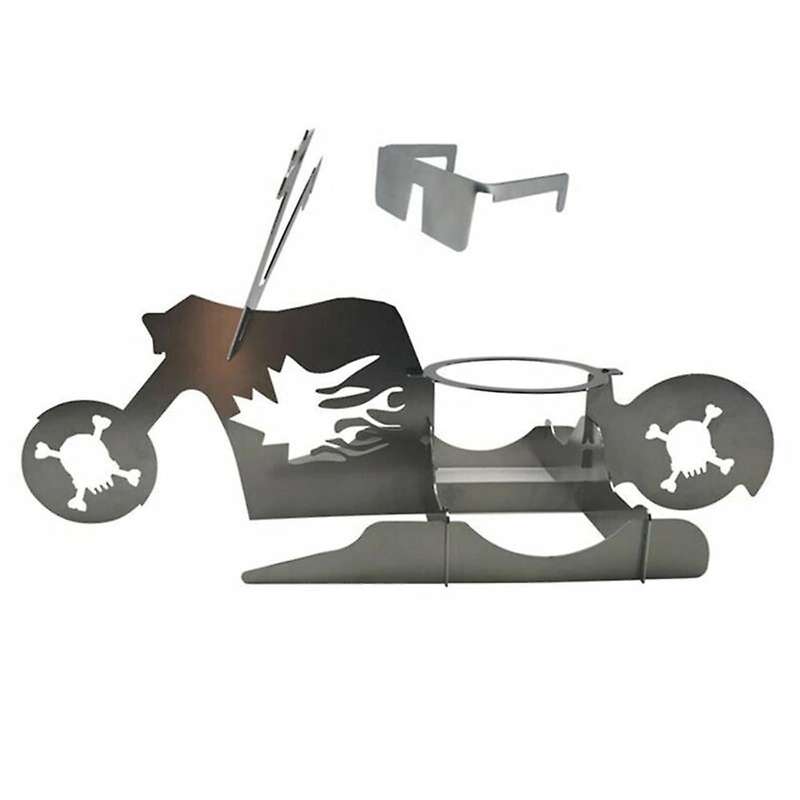 1pcs Camping Barbecue Supplies Chicken Stand Portable Beer Motorcycle Stainless Steel Bbq Oven Grill
