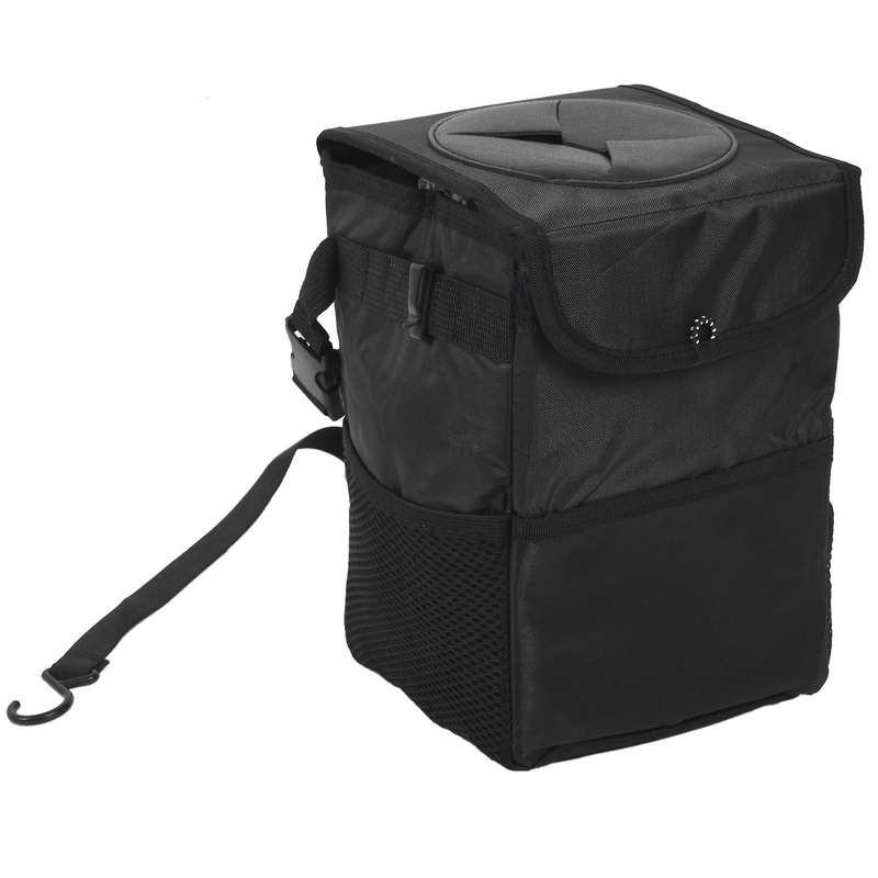 1pcs Car Garbage Bag Waterproof Car Trash Can with Lid Auto Door Back Garbage Bag Hanging Leak-proo