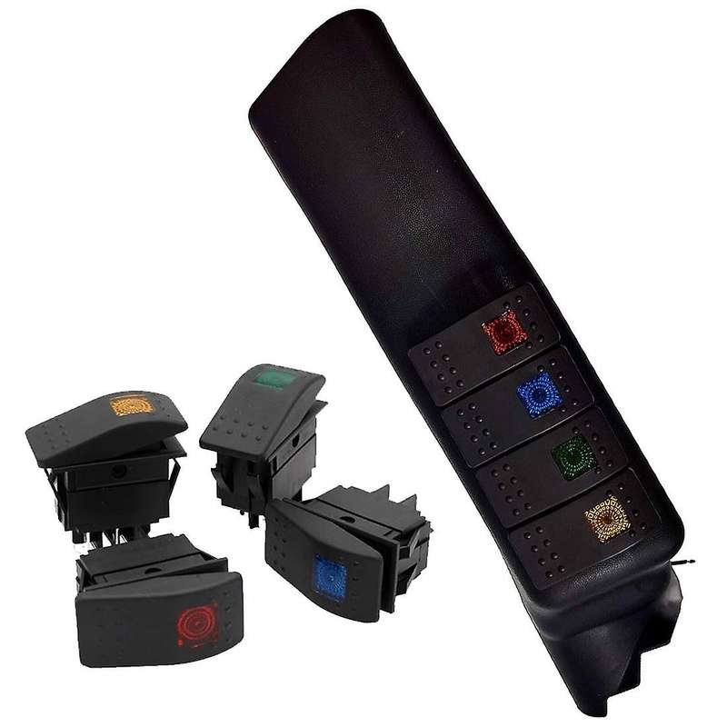 1Pcs Car Right Side A-Pillar 4 LED Switch Pod Panel Kit for Wrangler JK 2007-2018 Interior Accessori