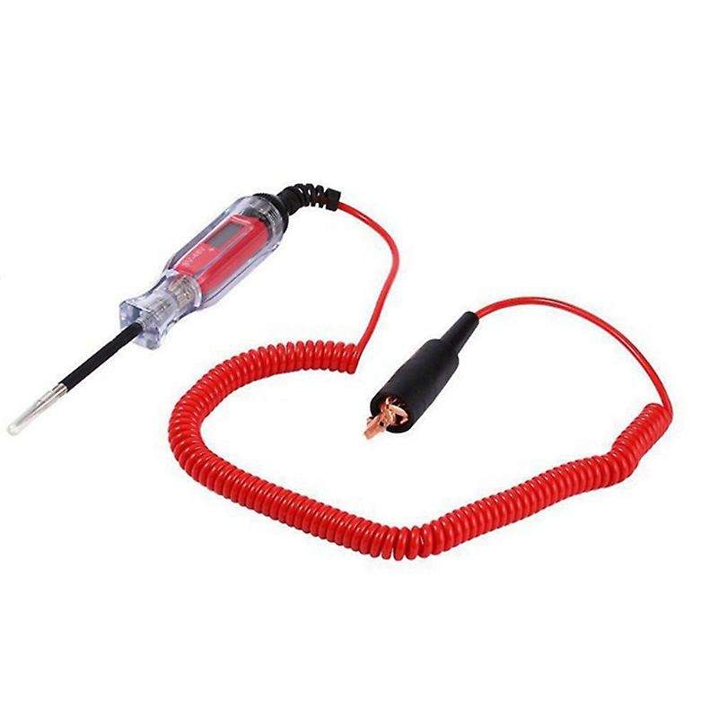 1Pcs Car Voltage Test Pen with Spring Dc 3-48V Transparent Car Truck Motorcycle Lamp Electrician Tes
