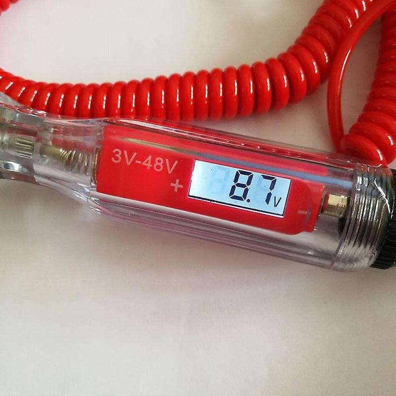 1Pcs Car Voltage Test Pen with Spring Dc 3-48V Transparent Car Truck Motorcycle Lamp Electrician Tes