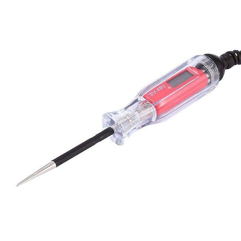 1Pcs Car Voltage Test Pen with Spring Dc 3-48V Transparent Car Truck Motorcycle Lamp Electrician Tes
