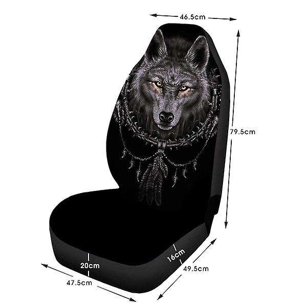 1Pcs Car Universal 3D Wolf Printed Car Seat Cover Seat Cushion Protector Cover for Car SUV