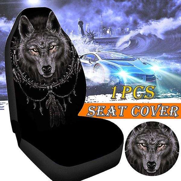 1Pcs Car Universal 3D Wolf Printed Car Seat Cover Seat Cushion Protector Cover for Car SUV