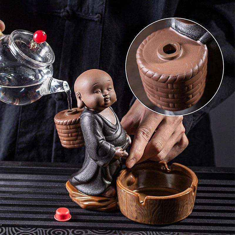 1Pcs Cermic Ashtray Cute Little Personality Funny Office Essential Home Furnishing Crafts Decor,Bron
