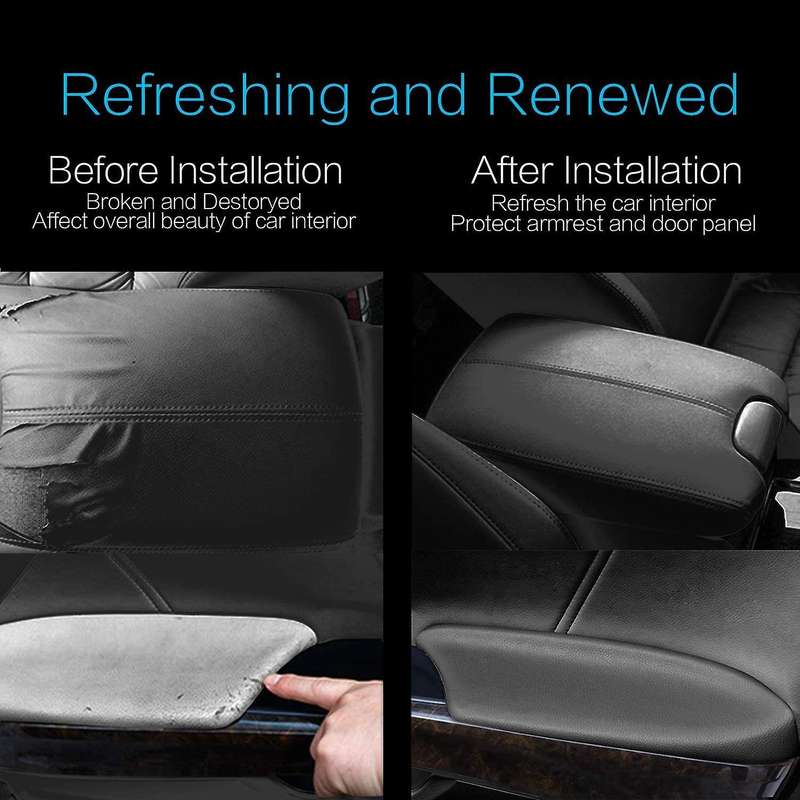 1Pcs Center Console Lid Cover & 1 Pair (Left & Right) Front Door Panels Armrest Cover Lid for 2008-2