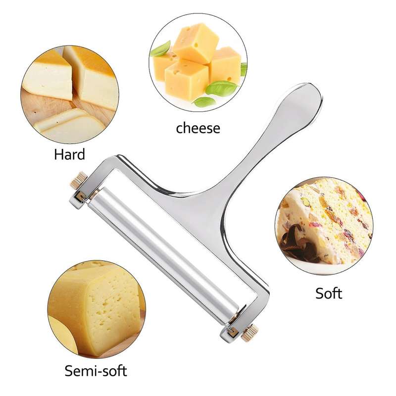 1pcs Cheese Slicer Adjustable Thickness Stainless Steel Cheese Slicer Grater Butter and Cheese Grat
