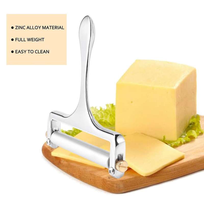 1pcs Cheese Slicer Adjustable Thickness Stainless Steel Cheese Slicer Grater Butter and Cheese Grat