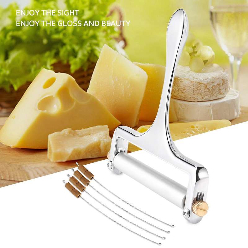 1pcs Cheese Slicer Adjustable Thickness Stainless Steel Cheese Slicer Grater Butter and Cheese Grat