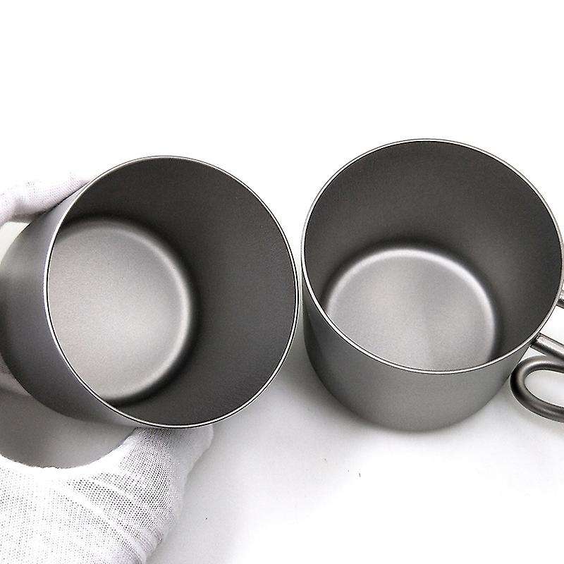 1Pcs Coffee Cup Reusable Coffee Cup Travel Coffee Cup Titanium Coffee Cup Double Coffee Cup