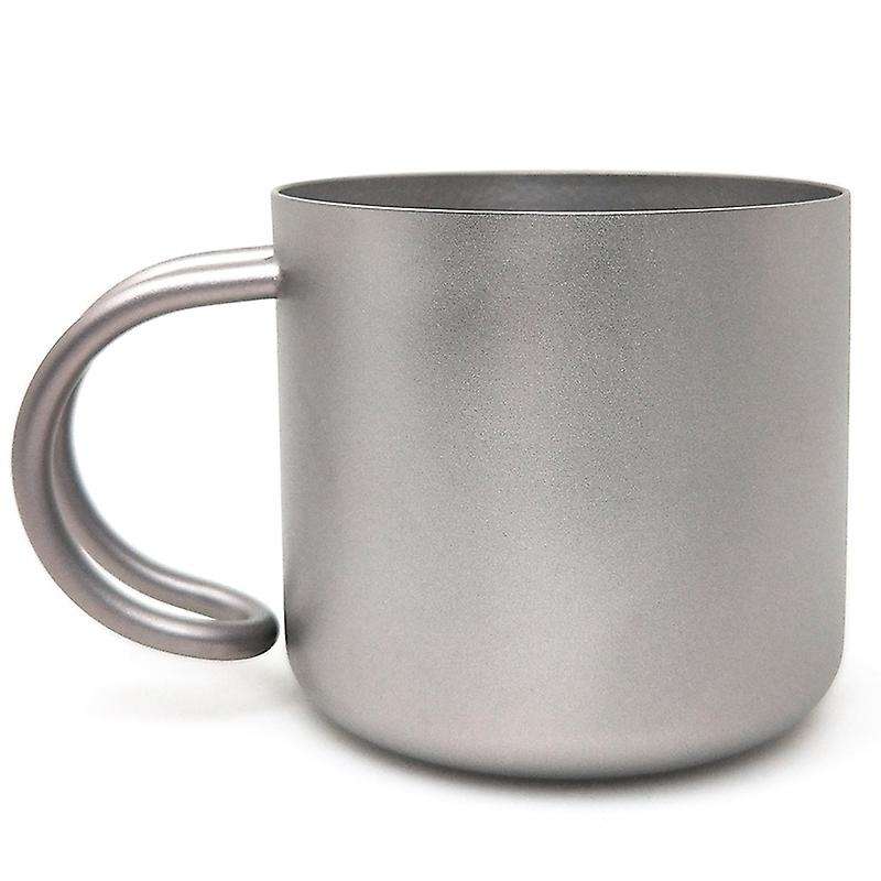 1Pcs Coffee Cup Reusable Coffee Cup Travel Coffee Cup Titanium Coffee Cup Double Coffee Cup