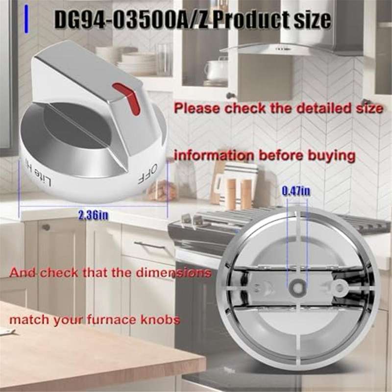 1PCS DG94-03500A/Z,DG94-03500U for Kitchen Oven Burner Top Stove Knob,Stove Control Knob for NX60T81