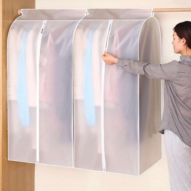 1pcs Dust Cover Clothes Hanging Bag Enclosed Clothes Rack Floor Hanger Cover Wardrobe Storage Cover