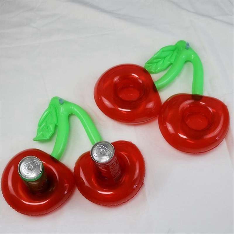 1Pcs Floating Inflatable Cup Holder Swimming Pool Drink Inflatable Ring Swimming Pool Double Mouth C
