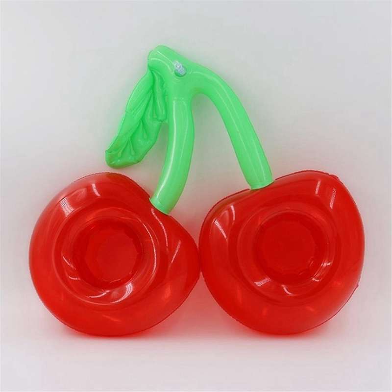 1Pcs Floating Inflatable Cup Holder Swimming Pool Drink Inflatable Ring Swimming Pool Double Mouth C