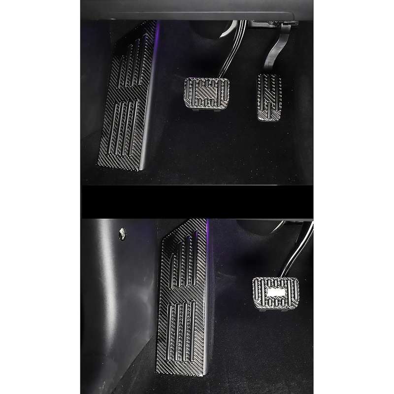 1PCS Foot Pedal Cover for Model 3 Model Y Accessories, Nonslip Rest Pedal Pad, Car Carbon Fiber Peda