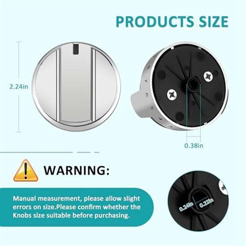 1pcs Gas Stove Knobs Replacement Wb03x24818 Compatible for Stainless Steel