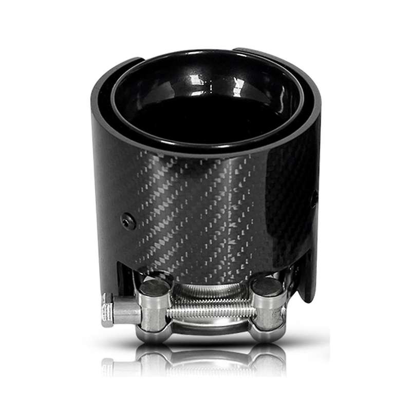 1pcs Glossy Carbon Fiber Exhaust Tip Auspuffspitze for M2 M3 M135i M235i M140i M240i Silver Glossy
