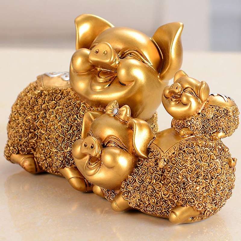 1Pcs Happy Pig Ornaments, Home Accessories, Housewarming Gifts, Wedding Ornaments, Wine Cabinet Part
