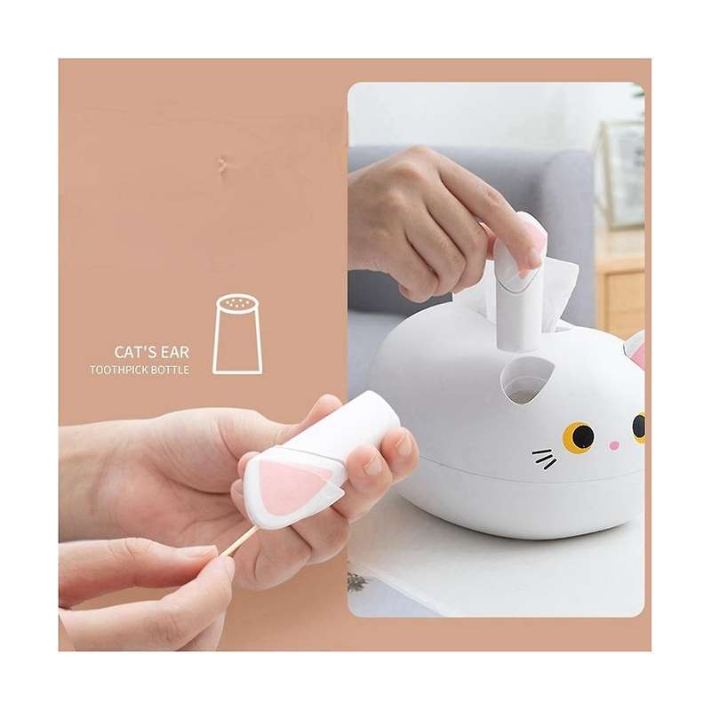 1pcs Kitten Multifunctional Tissue Box, Tray Table Hygienic Cute Style Decoration