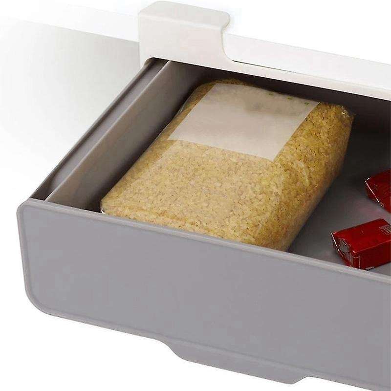 1Pcs Kitchen Storage Rack Spice Jars Spice Organizer Self-Adhesive Under Desk Drawer Hiddens Storage