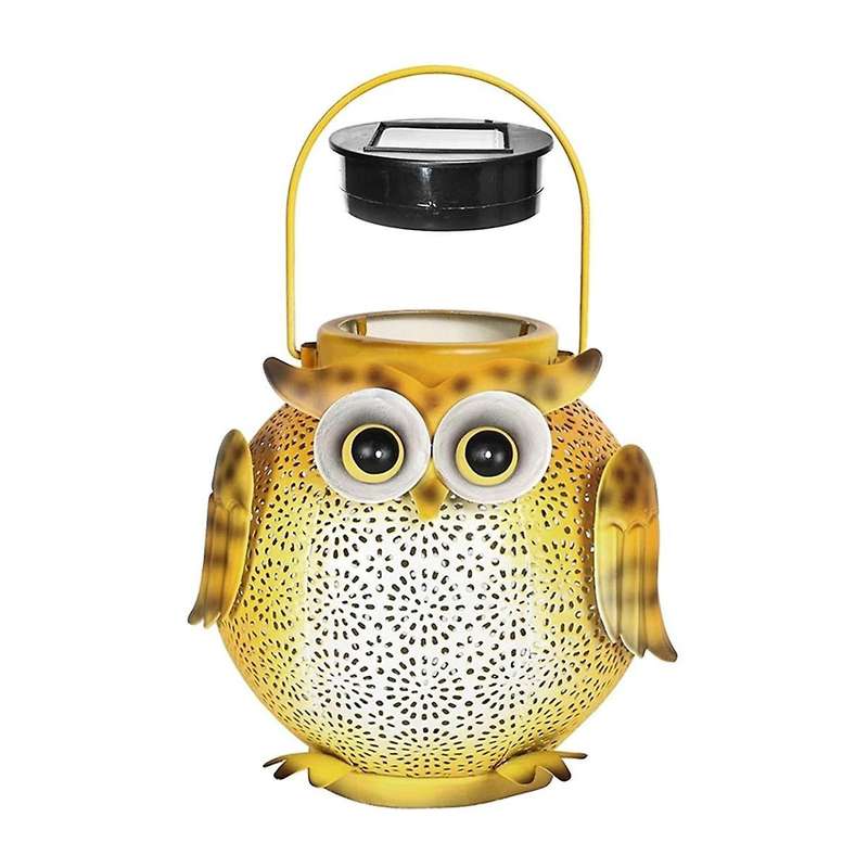 1Pcs Iron Art Solar Owl Ground Light Crafts Garden Lawn Outdoor Garden Decorative Lamp LED Solar Lig