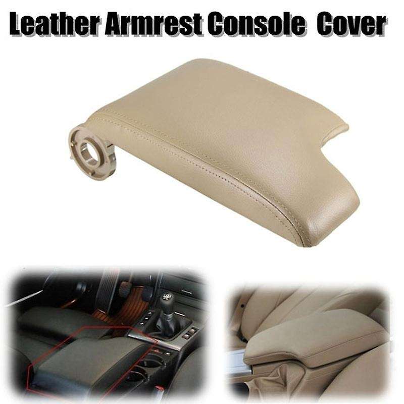 1pcs Leather Armrest with Plastic Plate for E46 3 Series 1999-2005 Left Hand Drive Beige