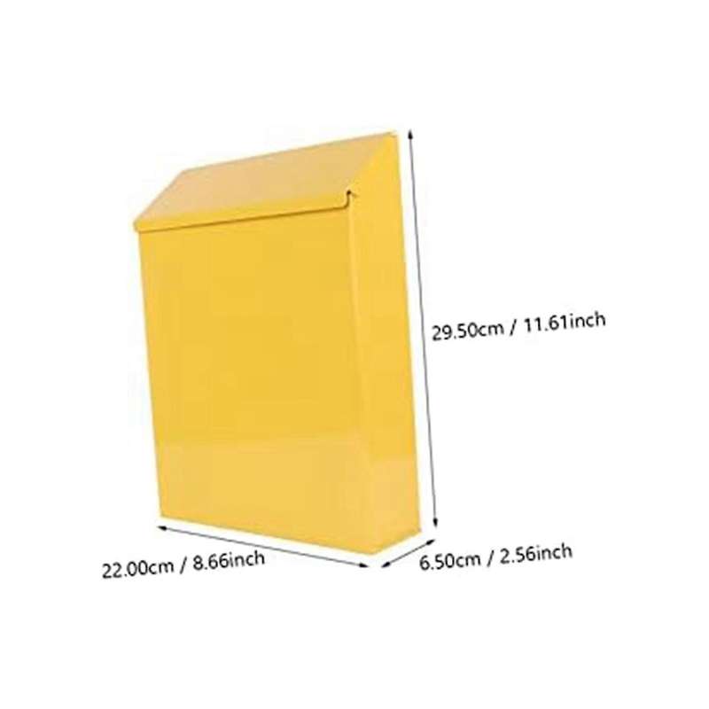 1pcs Mailbox with Lock Wall Hanging Key Hanging Box Is Suitable for Small Mailbox Letters with Iron