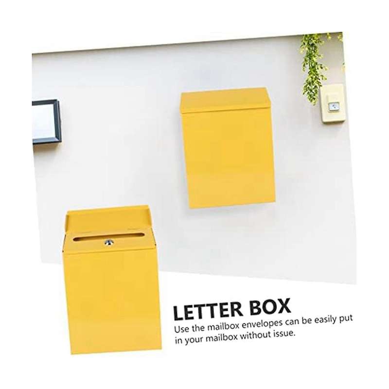 1pcs Mailbox with Lock Wall Hanging Key Hanging Box Is Suitable for Small Mailbox Letters with Iron