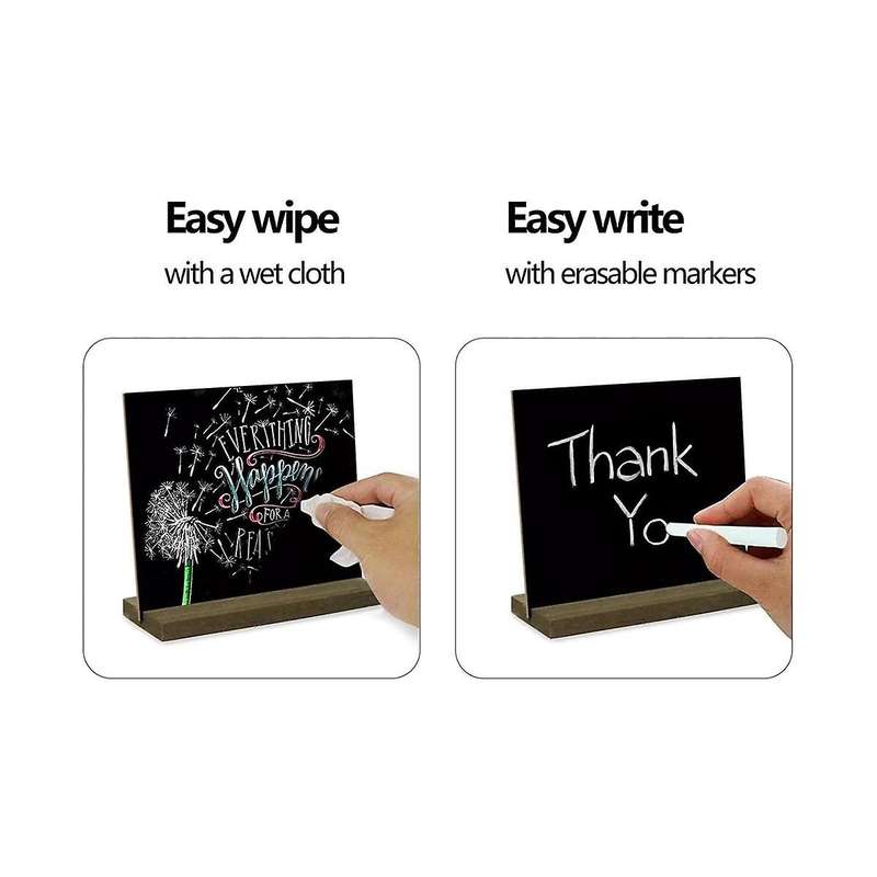 1Pcs Mini Blackboard Supports Dining Table, Birthday, Wedding and Christmas Celebration