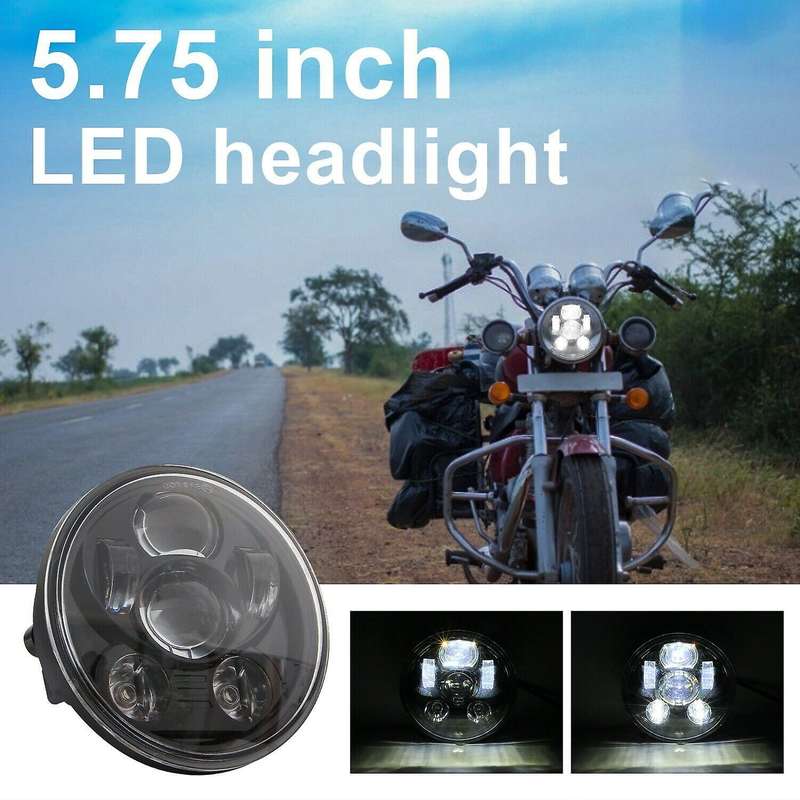 1Pcs Motorcycle Headlamp 90W 5-3/4inch 5.75inch Inch LED Projector Headlight DRL
