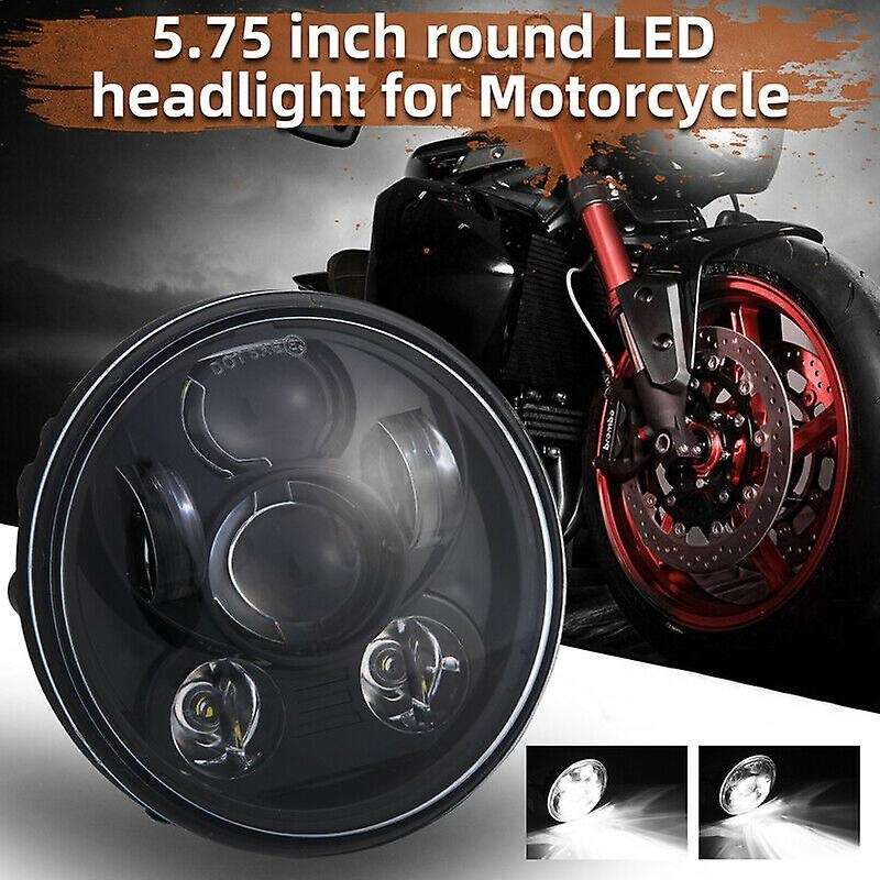 1Pcs Motorcycle Headlamp 90W 5-3/4inch 5.75inch Inch LED Projector Headlight DRL