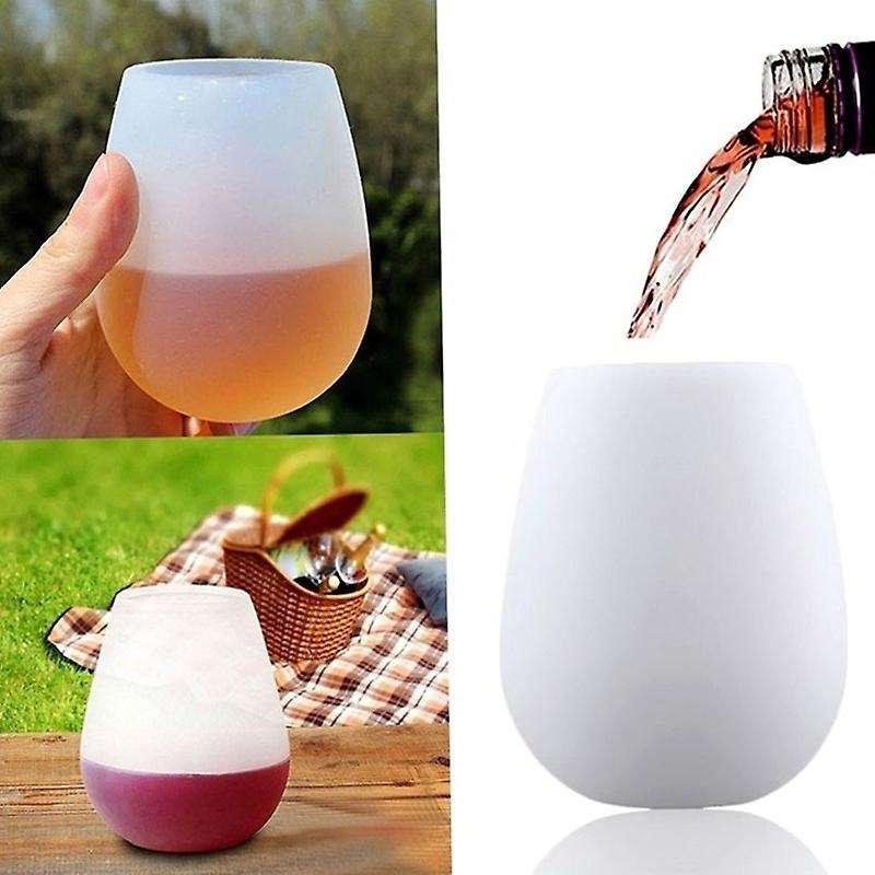1Pcs Outdoor Camping Silicone Glass Camping Food Grade Silicone Water Cup Portable Wine Glass Sleeve