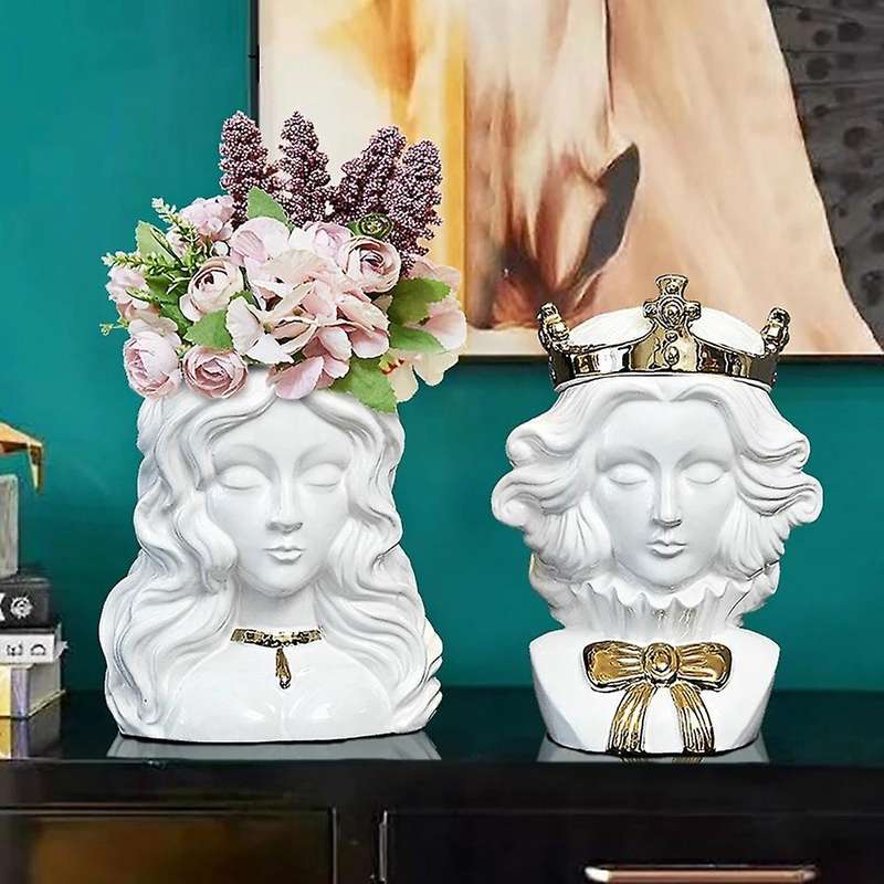 1Pcs Nordic Vase Modern Desktop Storage Tank Home Decorations Gift Vase B