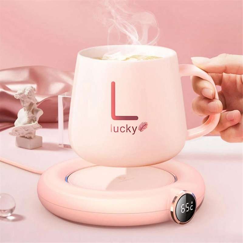 1PCS Porcelain Mugs Intelligent Heating Cup Mat Constant Temperature Coffee Cup Mat USB Thermal Insu