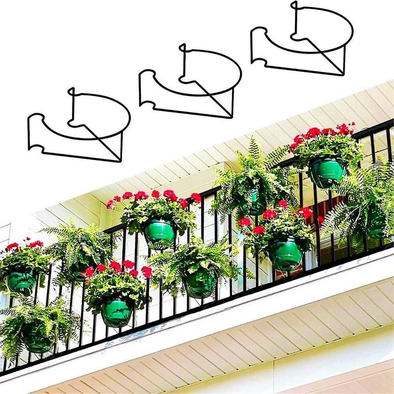 1Pcs Plant Clip Plant TrapsRailway Flower Pot Brackets Plant Railing Brackets