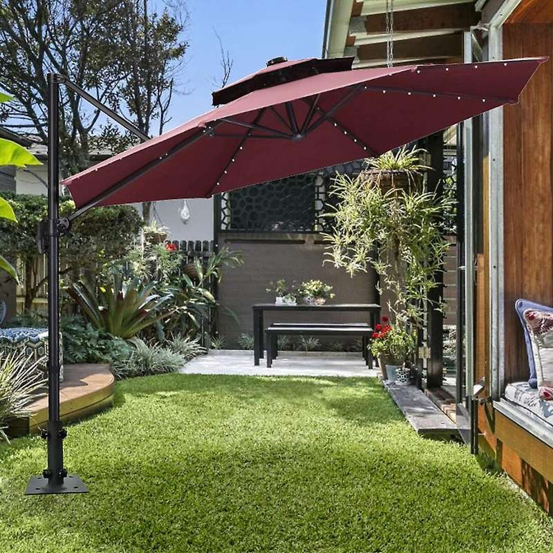 1pcs Patio Umbrella Stand Multifunctional, Lawn Design with Ground Spike Fixing, Easy to Carry, Tabl