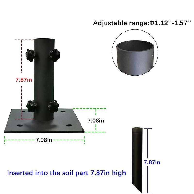 1pcs Patio Umbrella Stand Multifunctional, Lawn Design with Ground Spike Fixing, Easy to Carry, Tabl