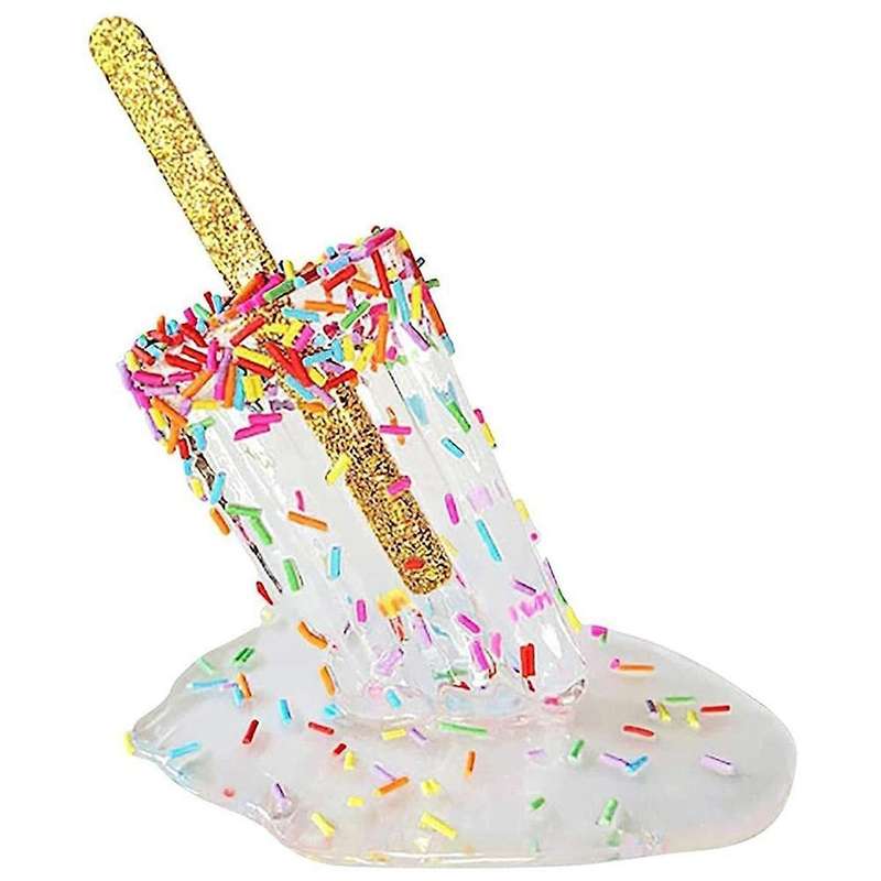 1PCS Popsicle Decoration, Melting Popsicle Ornaments Ice Cream Statues Summer Cool Popsicle Home Dec