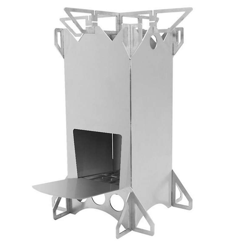 1Pcs Portable Stainless Steel Wood Stove Camping Stove Wood Stove Camping Accessories
