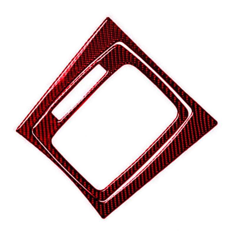 1Pcs Red Carbon Fiber Gear Shift Panel Trim Cover for C Class W204 2007-2013