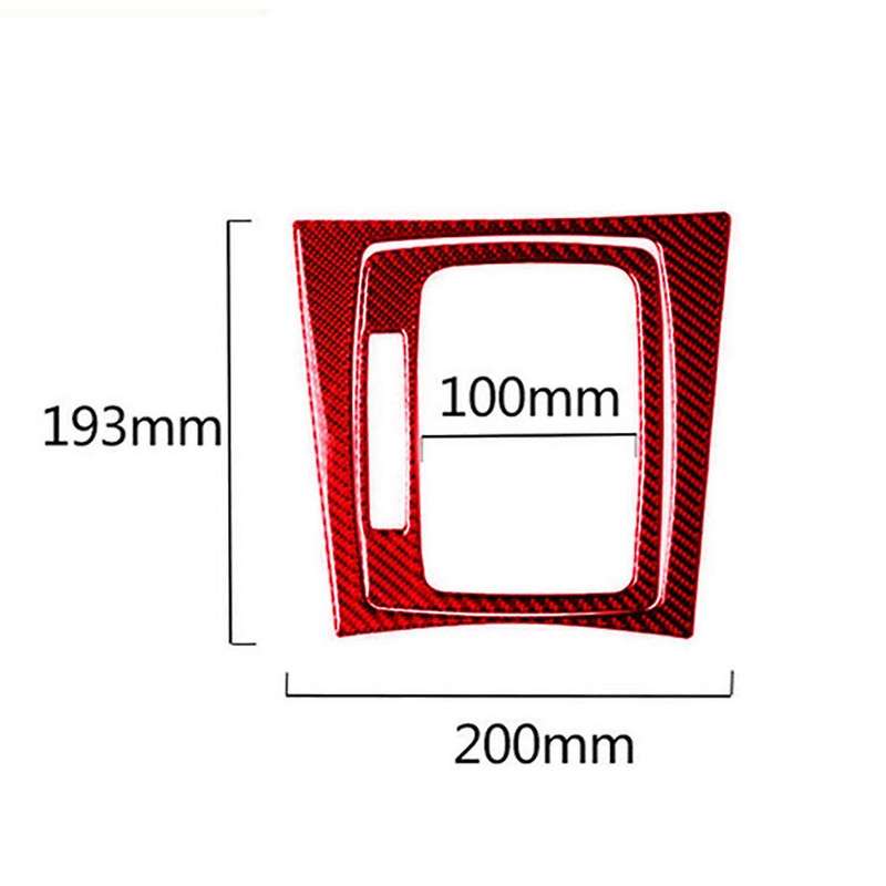 1Pcs Red Carbon Fiber Gear Shift Panel Trim Cover for C Class W204 2007-2013